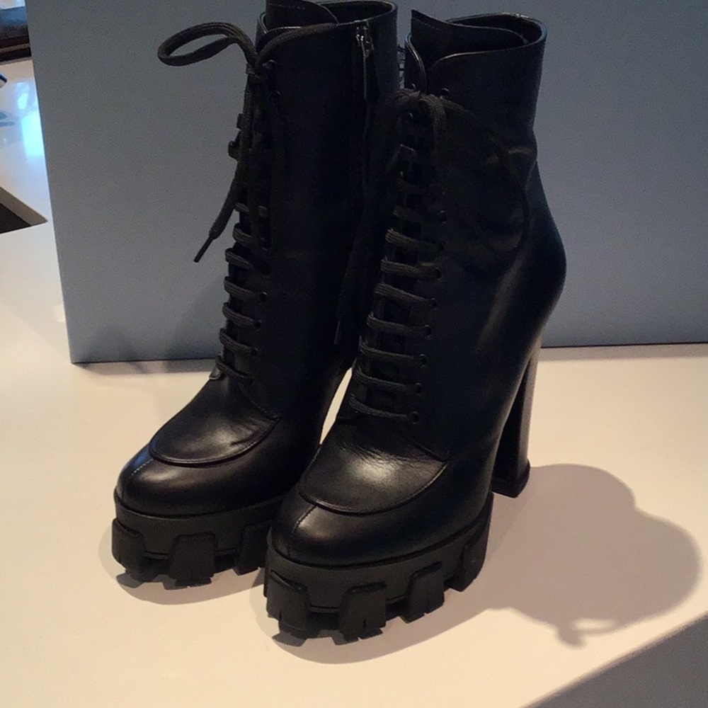 PRADA LEATHER BOOTS